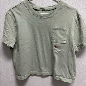 Nike Sage Green Cropped Pocket Short Sleeve Tee